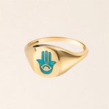 Hamsa Signet Ring