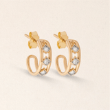 Hug The Ellipsis Mini Hoops