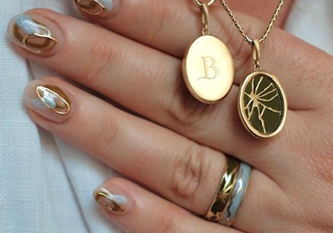 Kintsugi charm and ring