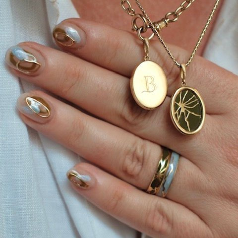 Kintsugi charm and ring