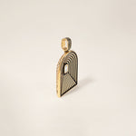 Rebel Jewelry 18k gold Tunnel Charm in black enamel