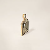 Rebel Jewelry 18k gold Tunnel Charm in black enamel